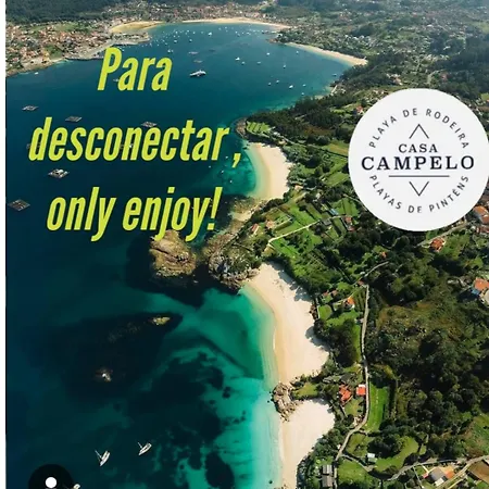 Casa Campelo - Apto Playa De Rodeira Cangas, Garaje Y Wifi Gratis Apartment *